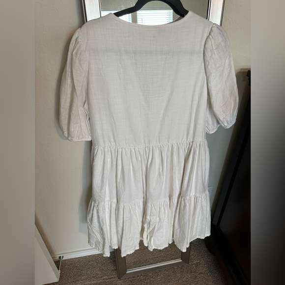 Ana Unique Cotton Tiered Short Sleeve Mini Dress - Picture 3 of 8